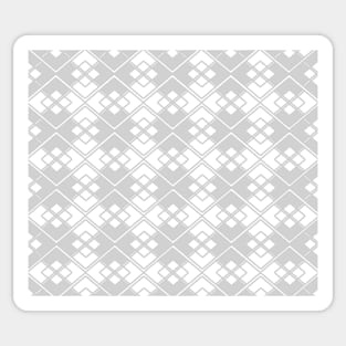 Abstract geometric pattern - gray and white. Sticker